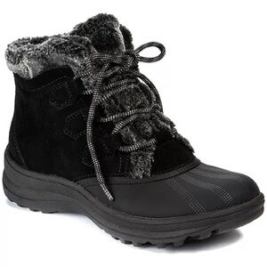 BareTraps Black Winter Boots with Faux Fur